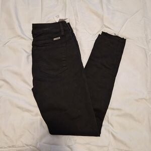 KanCan Black Distressed Mid Rise Skinny Jeans Size 7/27